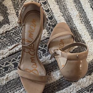 Sam Edelman Tan Heeled Sandals with Ankle Strap